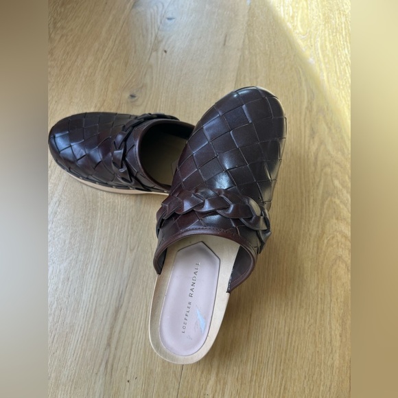 Loeffler Randall Polina Espresso brown woven clogs - Picture 4 of 7